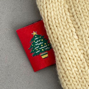 산타 트리 끼움라벨 뜨개 가방용 반접이 라벨 크리스마스 선물 데코
