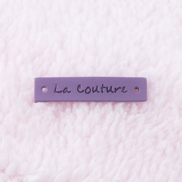 [1개] La Couture 가죽라벨 연보라-불박