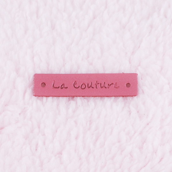 [1개] La Couture 가죽라벨 펄핑크-불박